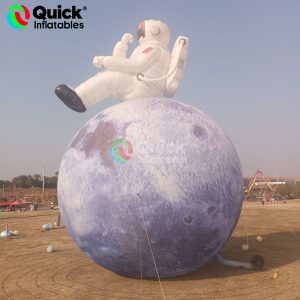 Inflatable Astronaut Sitting On Moon