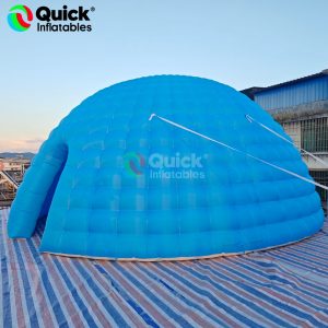 inflatable blue dome tent