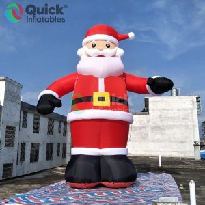 Inflatable Santa Claus Blow-up Giant Eye-Catching Christmas Yard Decoration for Winter