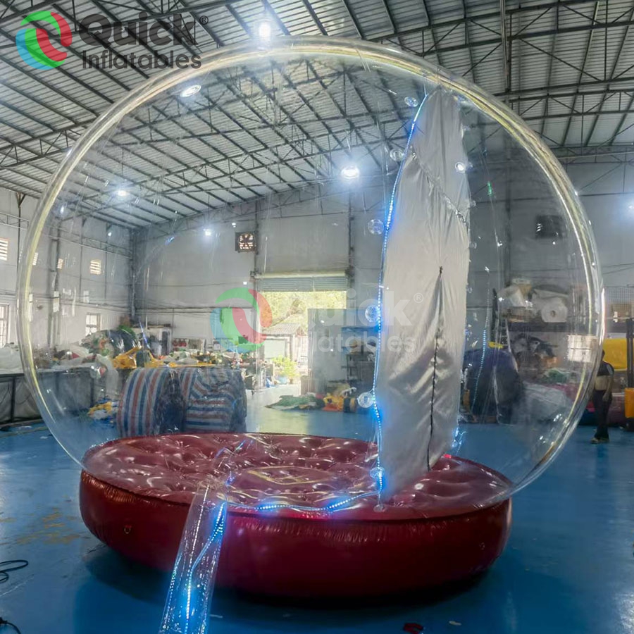 Inflatable Christmas Transparent Tent with Kind Santa Claus Background Custom Inflatable Snow Globe for Holiday Decorations and Events - Image 4