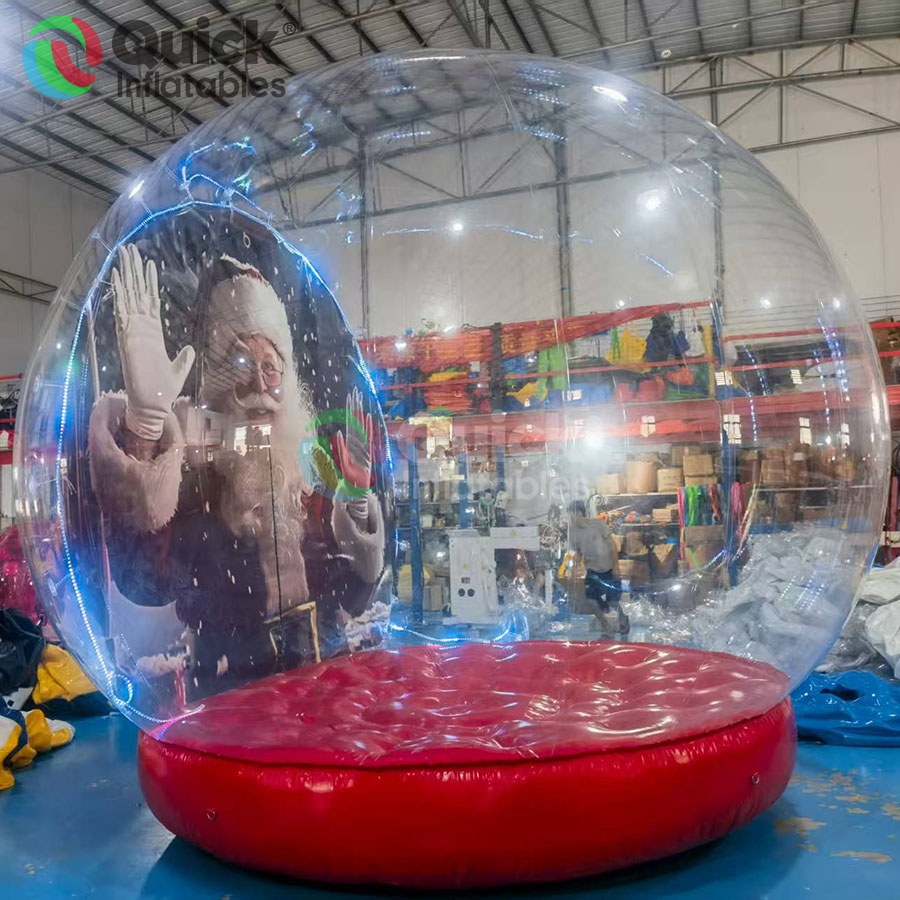 Inflatable Christmas Transparent Tent with Kind Santa Claus Background Custom Inflatable Snow Globe for Holiday Decorations and Events - Image 3