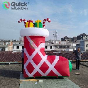 Giant Inflatable Christmas Stocking, 3mH Blow-up Socks Model Filled with Gifts for Christmas Decoration