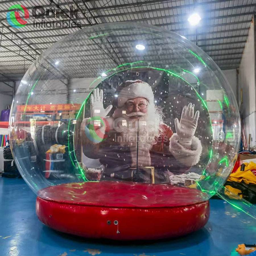 Inflatable Christmas Transparent Tent with Kind Santa Claus Background Custom Inflatable Snow Globe for Holiday Decorations and Events - Image 2