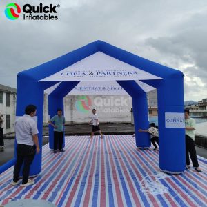 inflatable tent with peak top