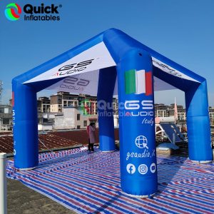 inflatable tent with peak top