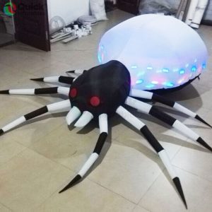Giant colorful light-up floor inflatable spider horror decoration for Halloween