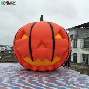 4m tall giant inflatable pumpkin with customizable size logo and lights for Halloween outdoor garden decoration