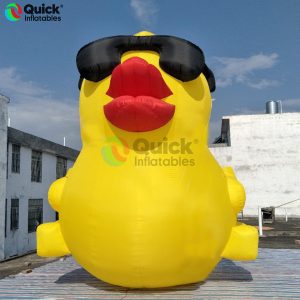 5m Long Giant Inflatable Yellow Duck with Glasses – Fun Water Park Decoration for Kids & Families​