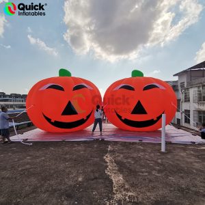 6x4m Huge Inflatable Pumpkin, Smiley Face Balloon Model for Halloween Outdoor Yard Decoration