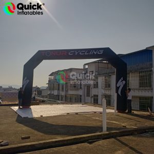 black inflatable Velcro arch