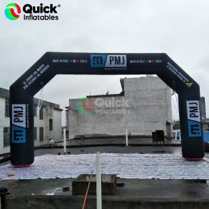 black inflatable arch