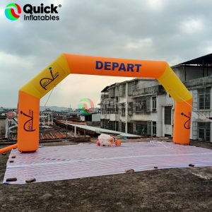 orange inflatable arch