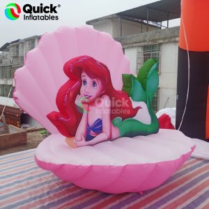 inflatable mermaid on clam