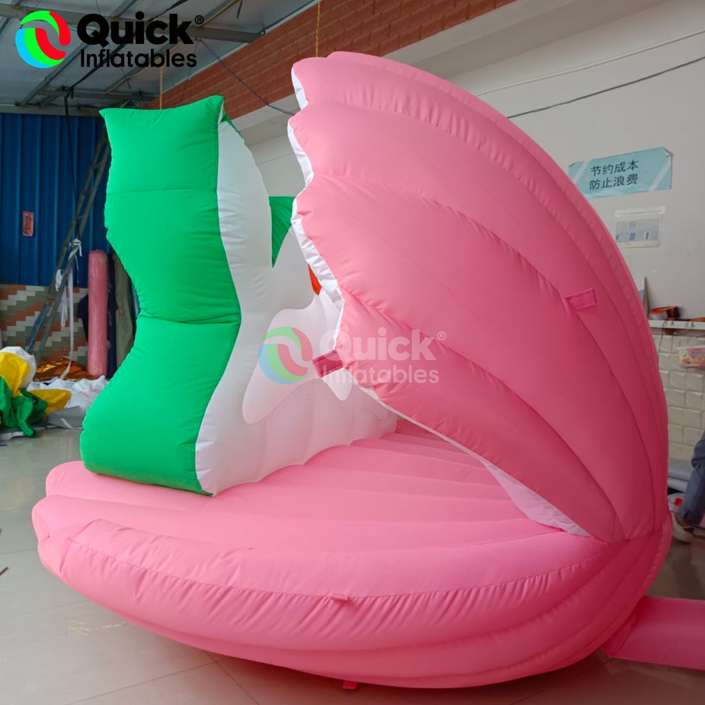 inflatable mermaid on clam