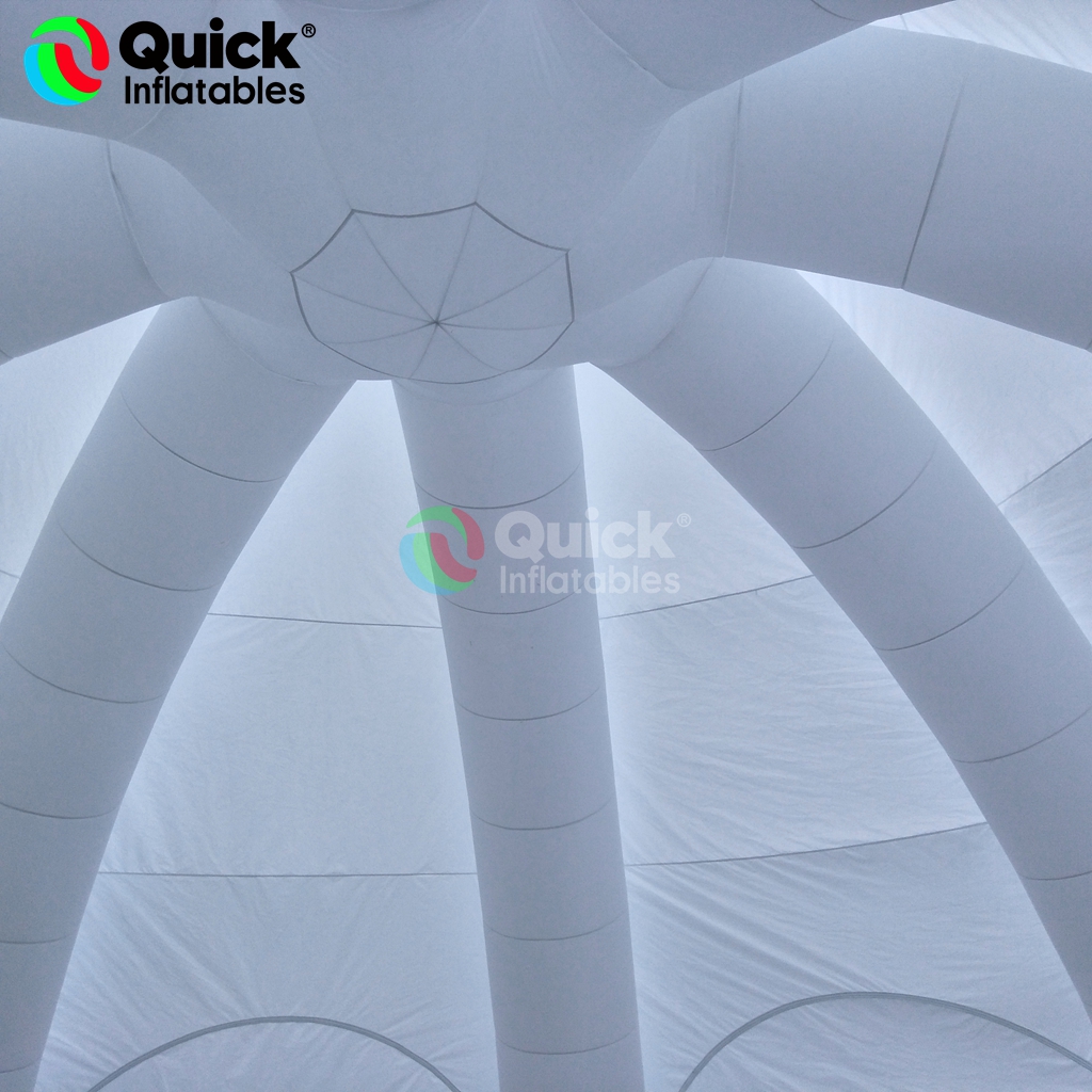 white inflatable spider tent