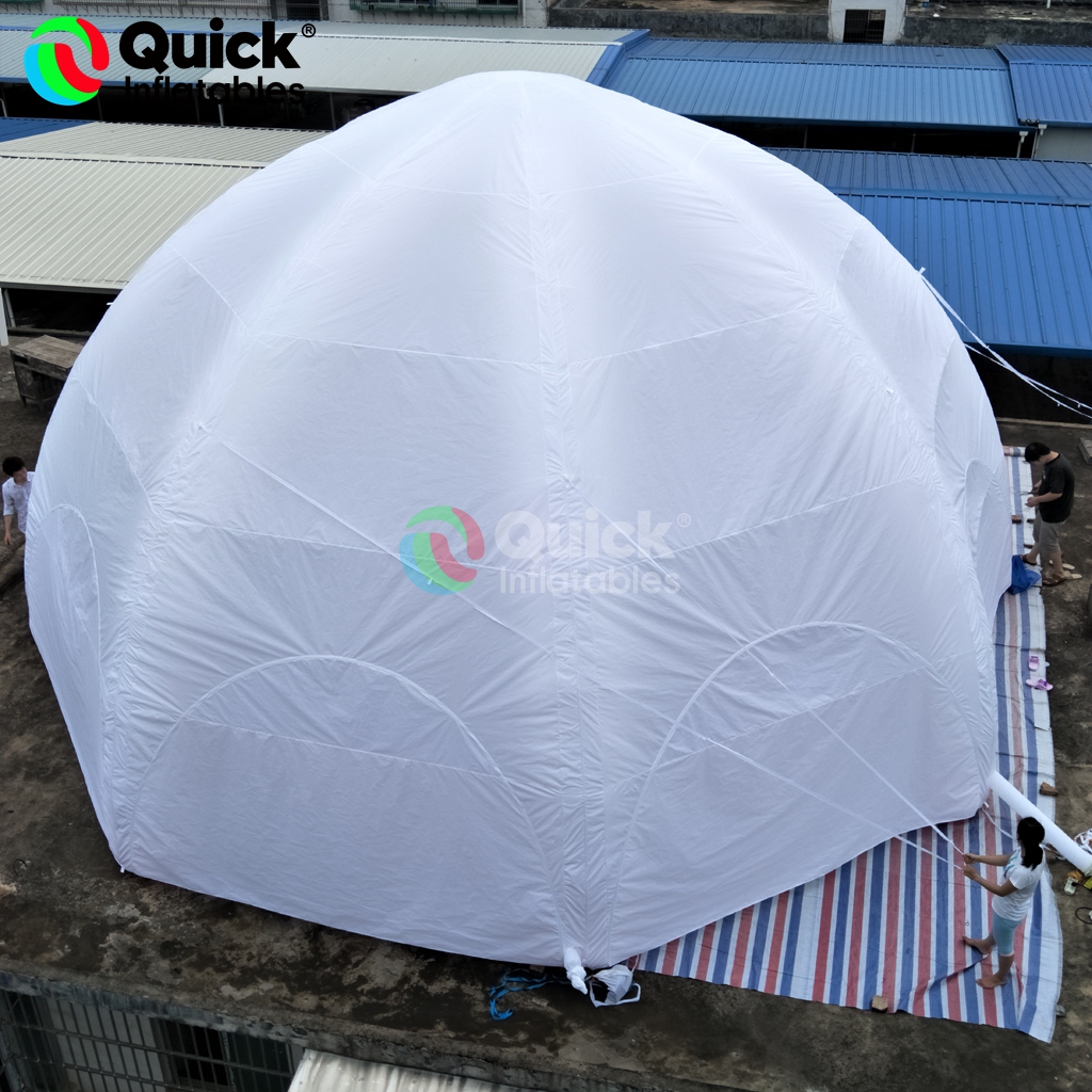 white inflatable spider tent