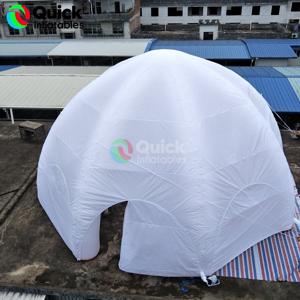 white inflatable spider tent