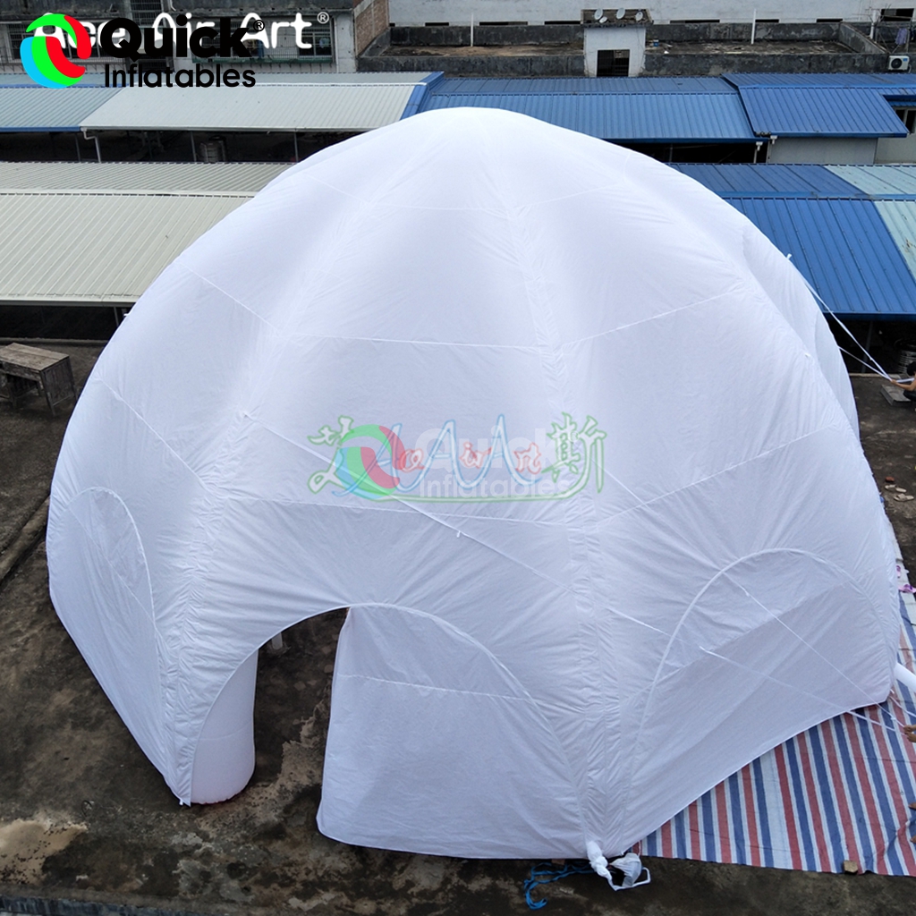 white inflatable spider tent