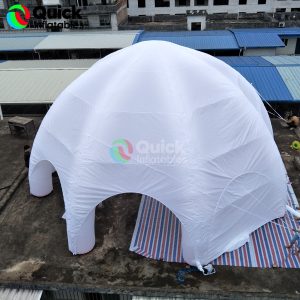 white inflatable spider tent